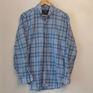 Vineyard Vines Multicolor Plaid Button Down Shirt 100% Cotton